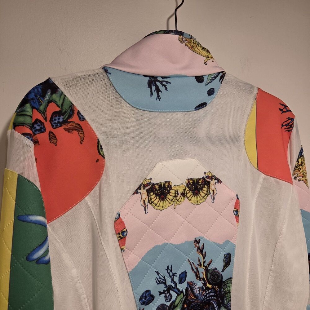 OO LALA Jacket Coastal Moto Mesh Large Womens Seashell Ocean Beach Vacation FL - Picture 9 of 9
